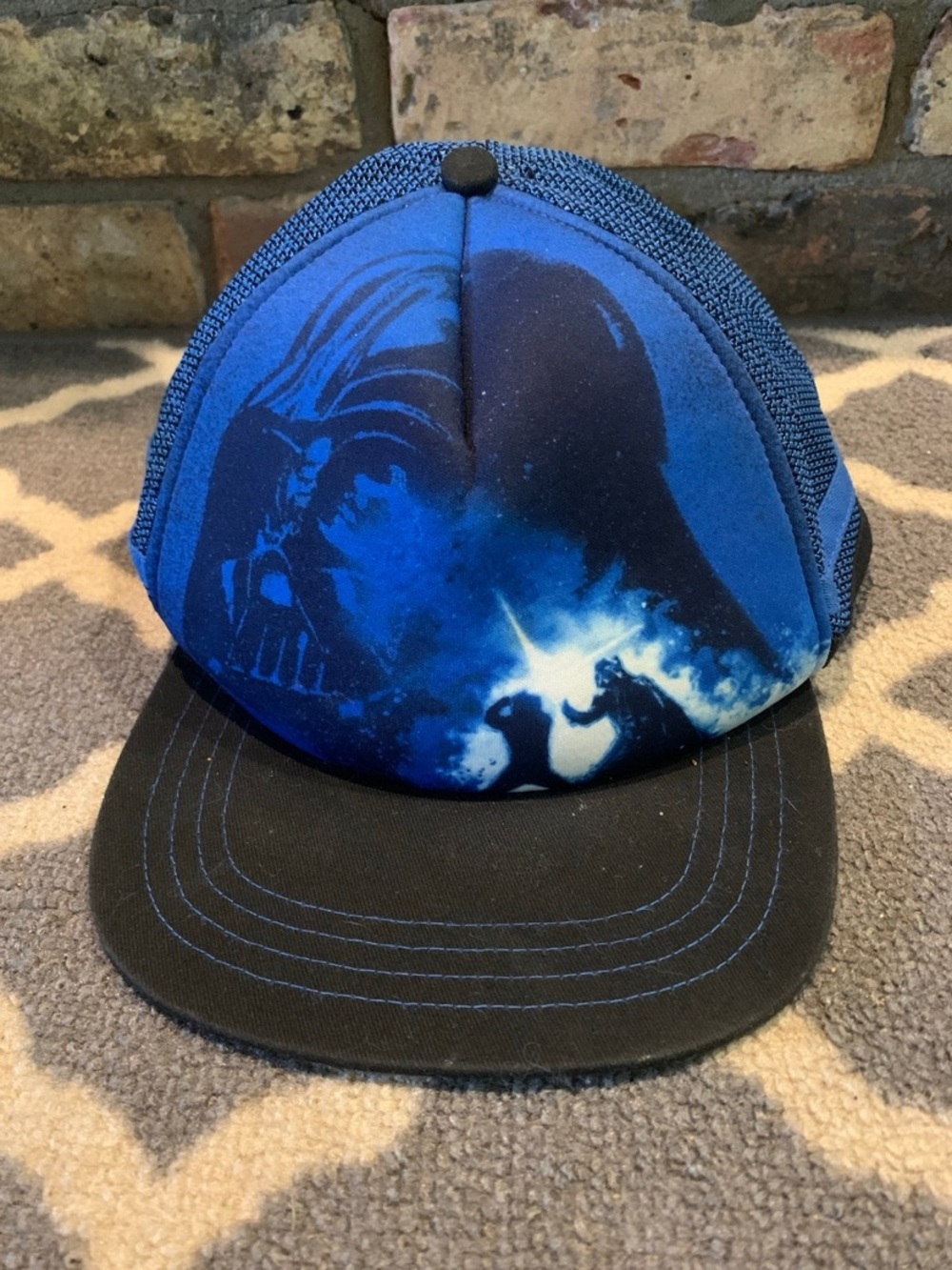 Disney Parks Star Wars Darth Vader vs. Luke Blue Mesh Snapback Trucker Hat